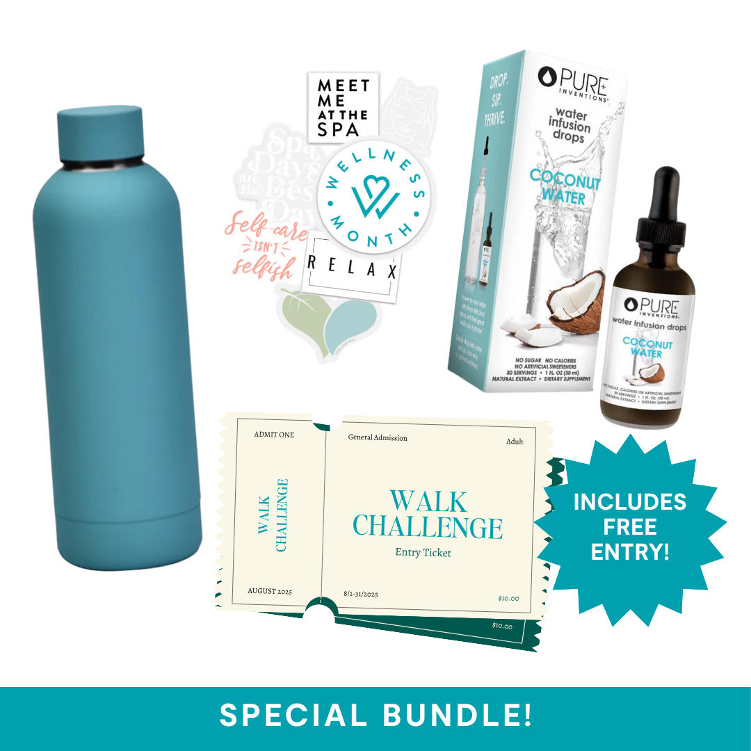 2025 Walk Challenge Bundle + Entry - Teal Bottle | Wellness Month