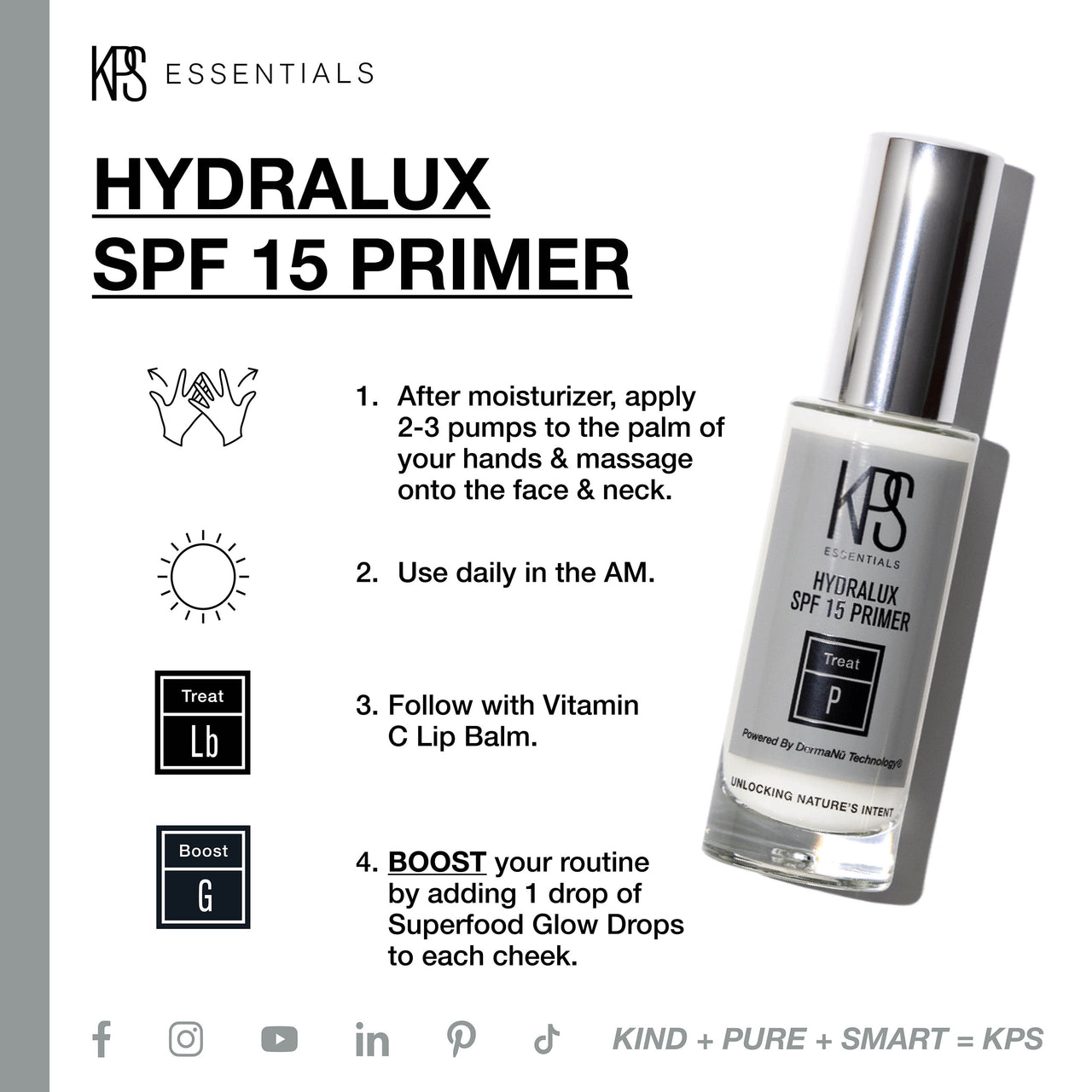 Hydralux SPF 15 Primer | Kindness Powered Skincare