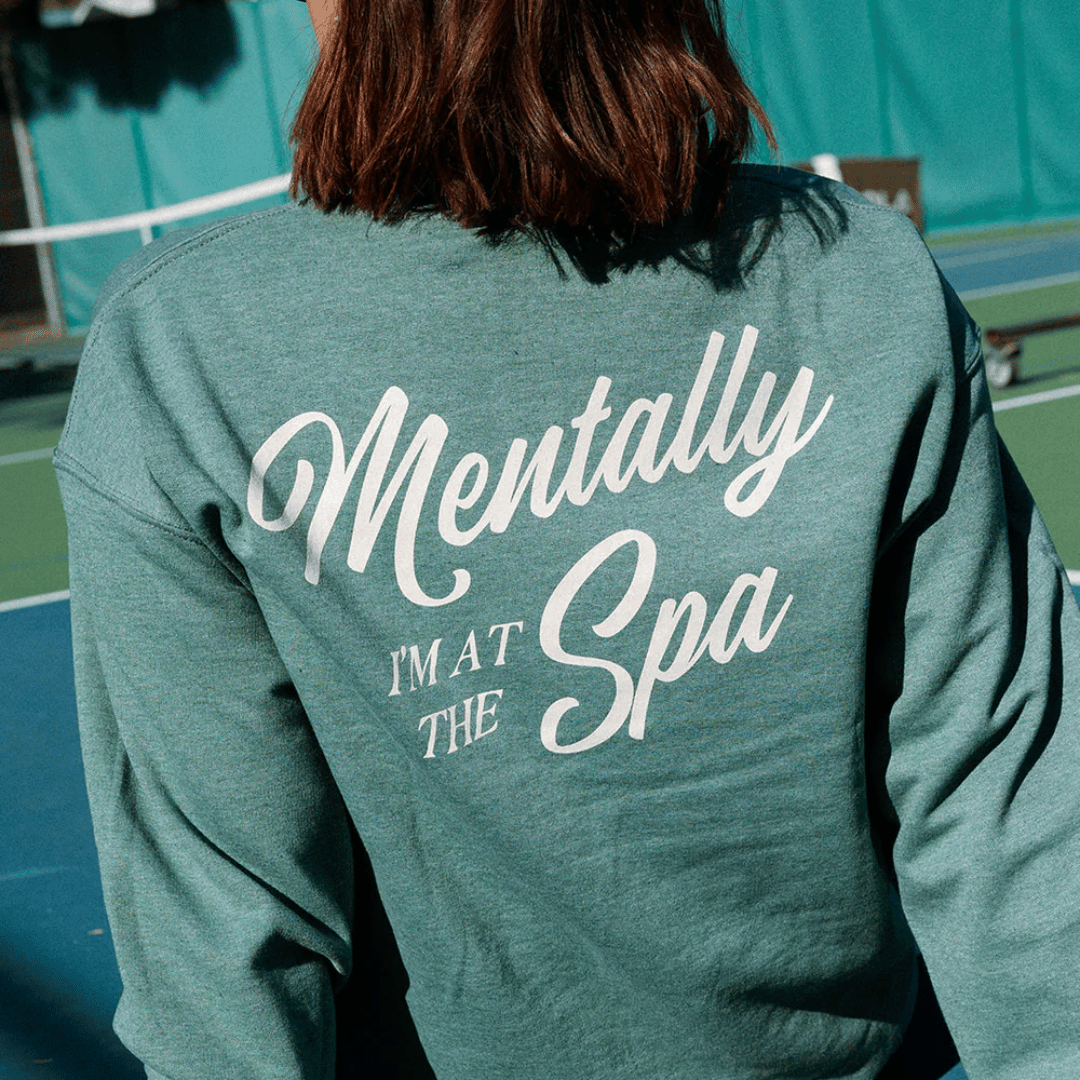 Mentally Iโm At The Spa Unisex Crew Neck Sweatshirt | Lucky Owl