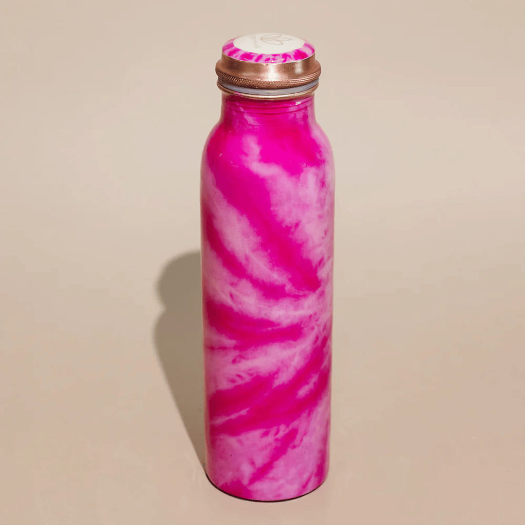 Pink Tie-Dye Copper Bottle (34oz) | Lucky Owl
