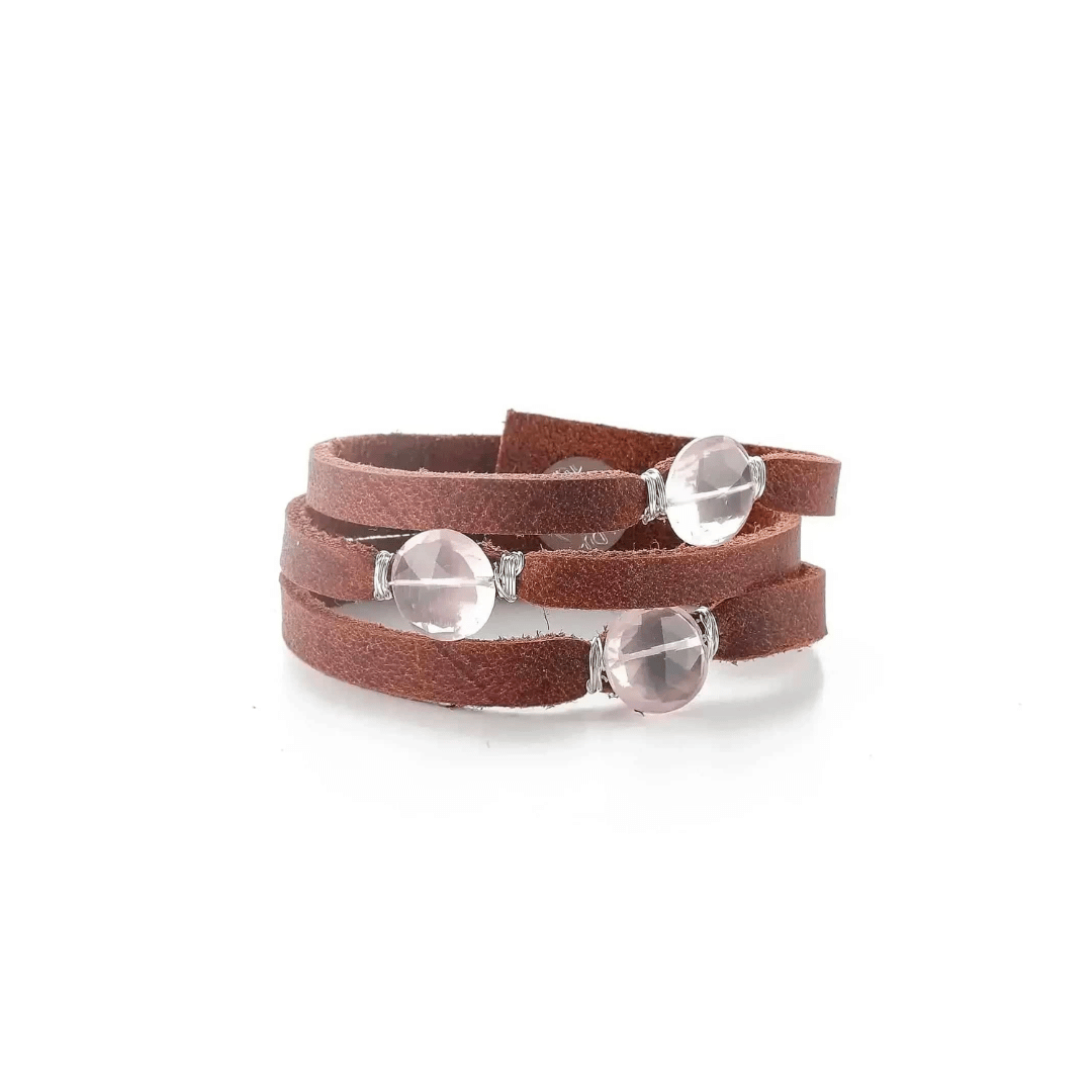 Mini Cinco Leather Wrap Bracelet | Liv & B