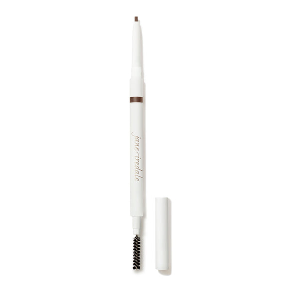 PureBrow Precision Pencil | Jane Iredale in a soft brown shade with a fine tip and spoolie brush for precise eyebrow shaping and natural-looking definition.