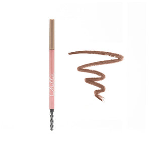 Eyebrow Pencil | Chella with soft brown shade and spoolie brush applicator for precise shaping and natural-looking brows in beauty and skincare routine.