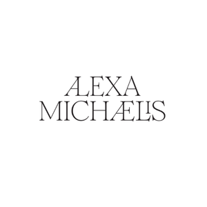 Alexa Michaelis logo with centered black text on a white background for Astrology Lounge (Full Day)- Astrology Readings | Alexa Michaelis