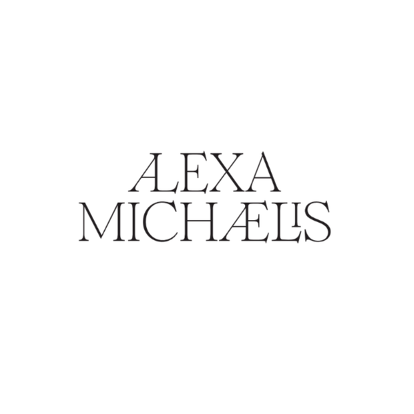 Alexa Michaelis logo with centered black text on a white background for Astrology Lounge (Full Day)- Astrology Readings | Alexa Michaelis