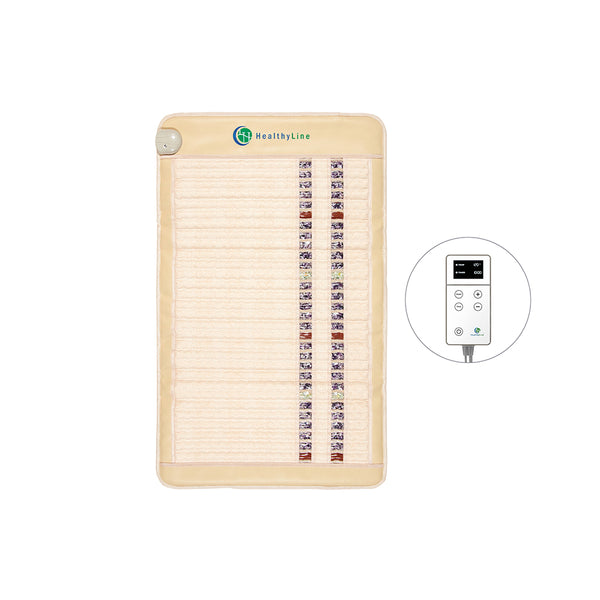 SOFT Mat Medium 4024 InfraMat Pro® | HealthyLine wellness device mat with embedded natural stones and digital remote for enhanced body care and recovery sessions.