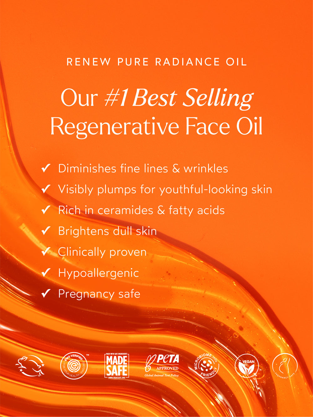 Bottle of Renew Pure Radiance Oil | True Botanicals with dropper cap in amber glass, awarded 2022 New You Beauty Awards Winner, shown against a plain light background.