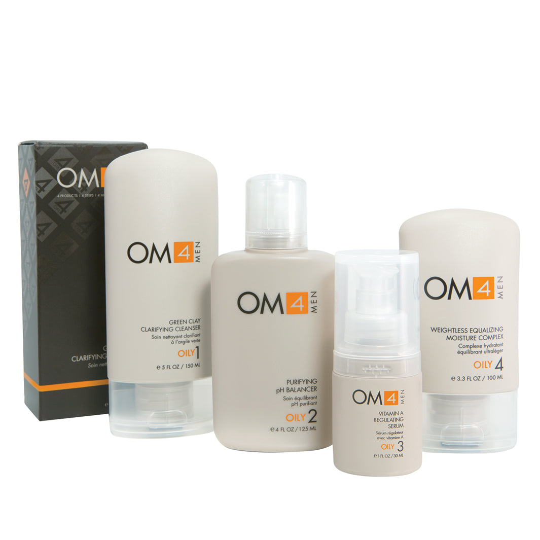 Oily 4-Step RegiMEN & Travel Bag | OM4Men