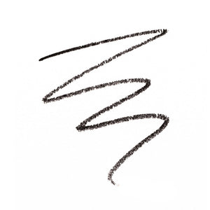 Swatch of soft black color drawn with PureBrow Precision Pencil | Jane Iredale on a white background showing smooth, precise application.