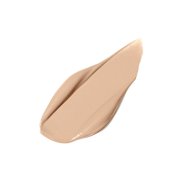 Swatch of smooth beige liquid concealer demonstrating texture and coverage of PureMatch Liquid Concealer | Jane Iredale for skincare and beauty use.