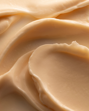 Close-up of smooth, creamy texture of Radiance Grape Stem Cell + Squalane Ultra-Hydrating Cream | Three Ships, highlighting its rich and moisturizing skincare formula.