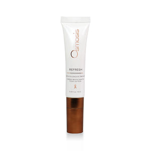 Tube of Refresh - Revitalizing Eye Cream | Osmosis with white body and bronze cap, designed for skincare and eye area revitalization.