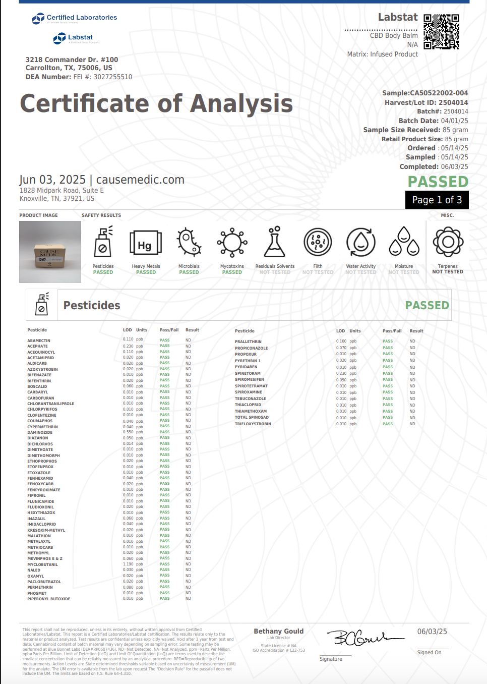 CBD Body Balm | Cause + Medic
