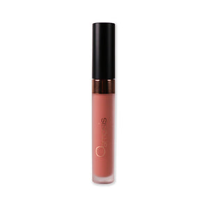 Superfood Lip Oil | Osmosis in a sleek frosted tube with a black cap, showcasing a natural pinkish-nude shade for lip hydration and skincare benefits.