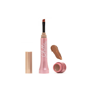 Eyebrow Cream | Chella in taupe shade with angled applicator brush, designed for precise eyebrow shaping and filling, ideal for enhancing natural beauty in skincare routine.