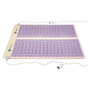 TAJ-Mat™ Queen 8060 Firm - Photon PEMF Split Inframat Pro® | HealthyLine wellness mat featuring dual panels with embedded photon, PEMF, and infrared elements for enhanced body care and recovery.