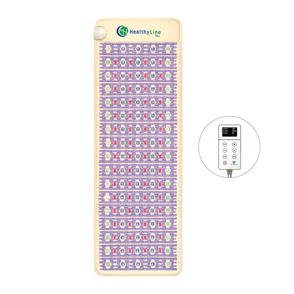 TAJ-Mat™ Full 7224 Firm - Photon PEMF InfraMat Pro® | HealthyLine features an infrared therapy mat embedded with amethyst, jade, and tourmaline stones designed for wellness, recovery, and body care.