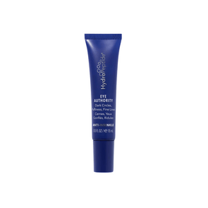 Tube of Eye Authority | HydroPeptide anti-wrinkle eye cream in blue packaging designed to reduce dark circles, puffiness, and fine lines for targeted skincare and wellness.