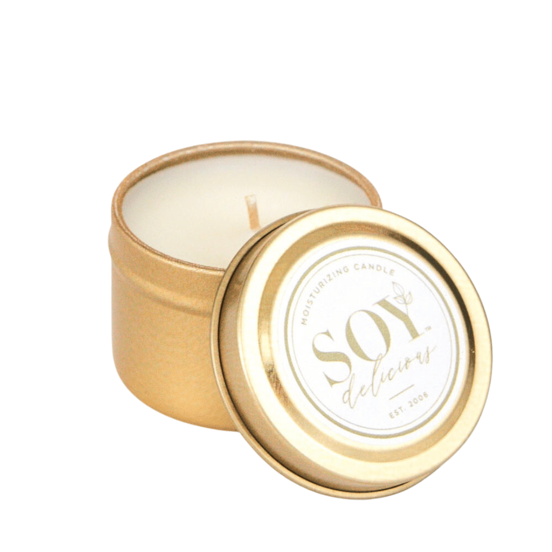 White Flower Travel Tin Candle | Soy Delicious