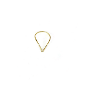 Minimalist gold-toned ring with an open teardrop shape from Journey Ring | Purpose Jewelry, designed for everyday elegance and subtle statement.