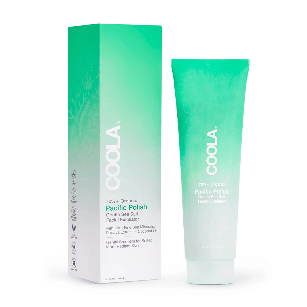 Pacific Polish Gentle Sea Salt Facial Exfoliator | COOLA