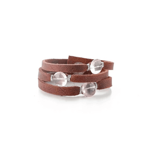 Mini Cinco Leather Wrap Bracelet | Liv & B