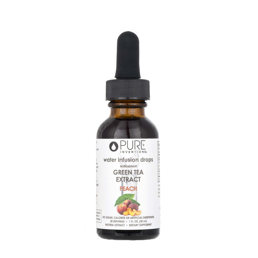 Antioxidant Green Tea Extract Water Infusion Drops - Peach | Pure Inventions