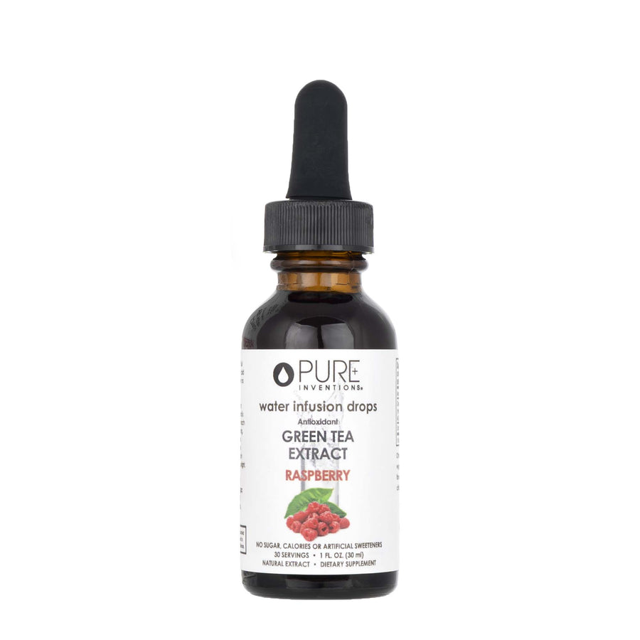 Antioxidant Green Tea Extract Water Infusion Drops - Raspberry | Pure Inventions