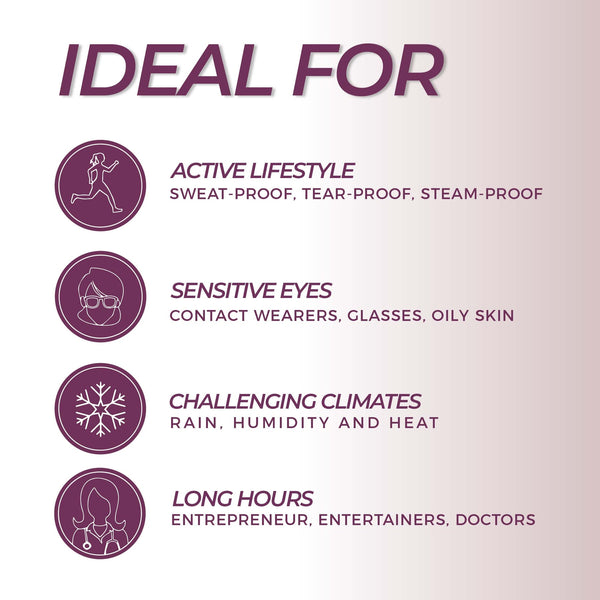 Ideal for active lifestyles with sweat-proof, tear-proof, and steam-proof features; sensitive eyes including contact wearers and oily skin; challenging climates with rain and heat; and long hours for entrepreneurs and doctors with the Micropoint Liquid Liner Pen | Blinc.