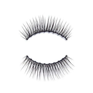 Classy Lash | Moxielash pair of wispy black false eyelashes displayed on a white background with curved lash bands and varied lengths