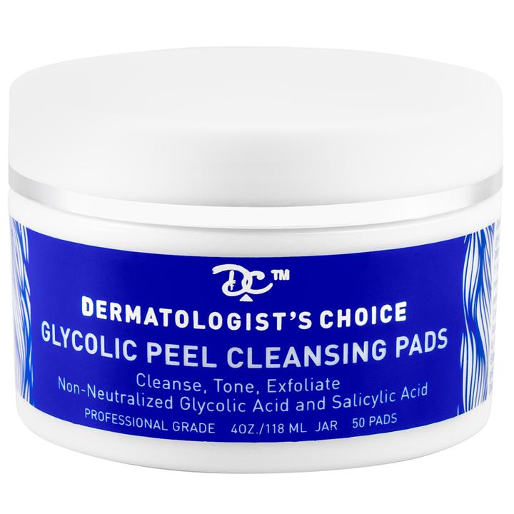 Glycolic Peel Cleansing Pads with glycolic and salicylic acid | Dermatologist's Choice
