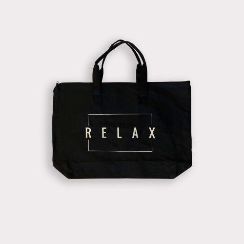 Relax Tote Bag w/ Zipper Top | Lucky Owl