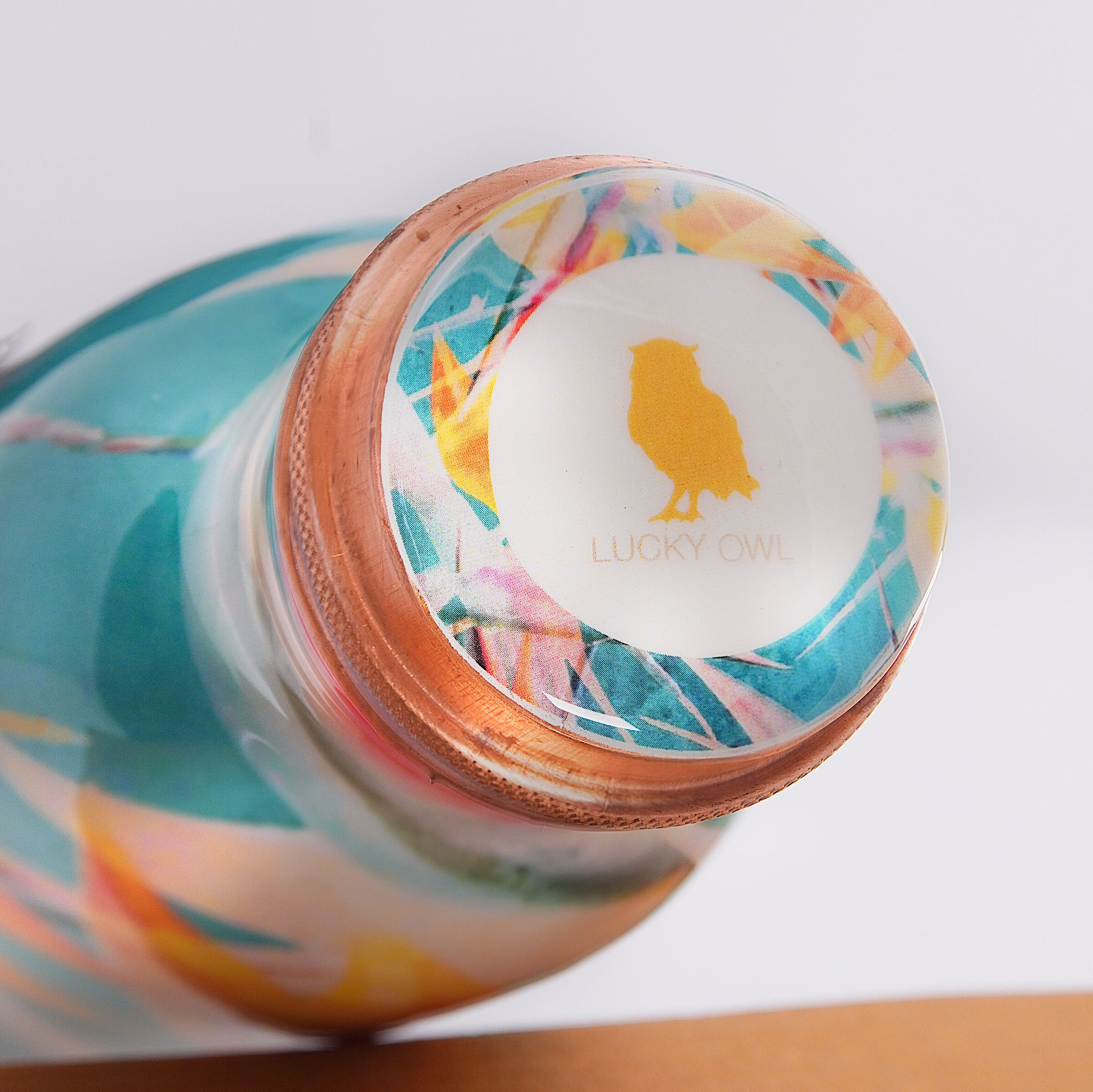 Bird of Paradise Full Wrap Print Copper Bottle (34oz) | Lucky Owl