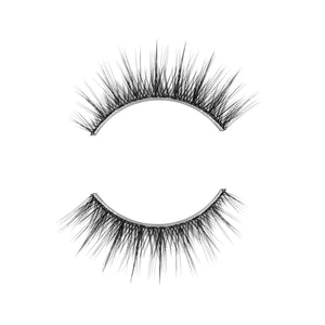 Pair of natural-looking false eyelashes with varying lengths and slight curl, designed for easy application, Lashies™ - Lovely - On The Go | Moxielash.