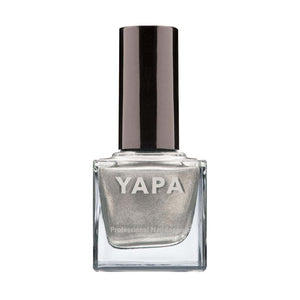 Stanley Nail Lacquer | YAPA in a sleek clear bottle with metallic silver polish, designed for a professional and stylish manicure look.