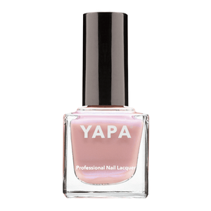 Stephanie (Sheer Color) | YAPA nail lacquer in a soft pink shade with a sleek black cap, designed for professional-quality manicure and skincare care.
