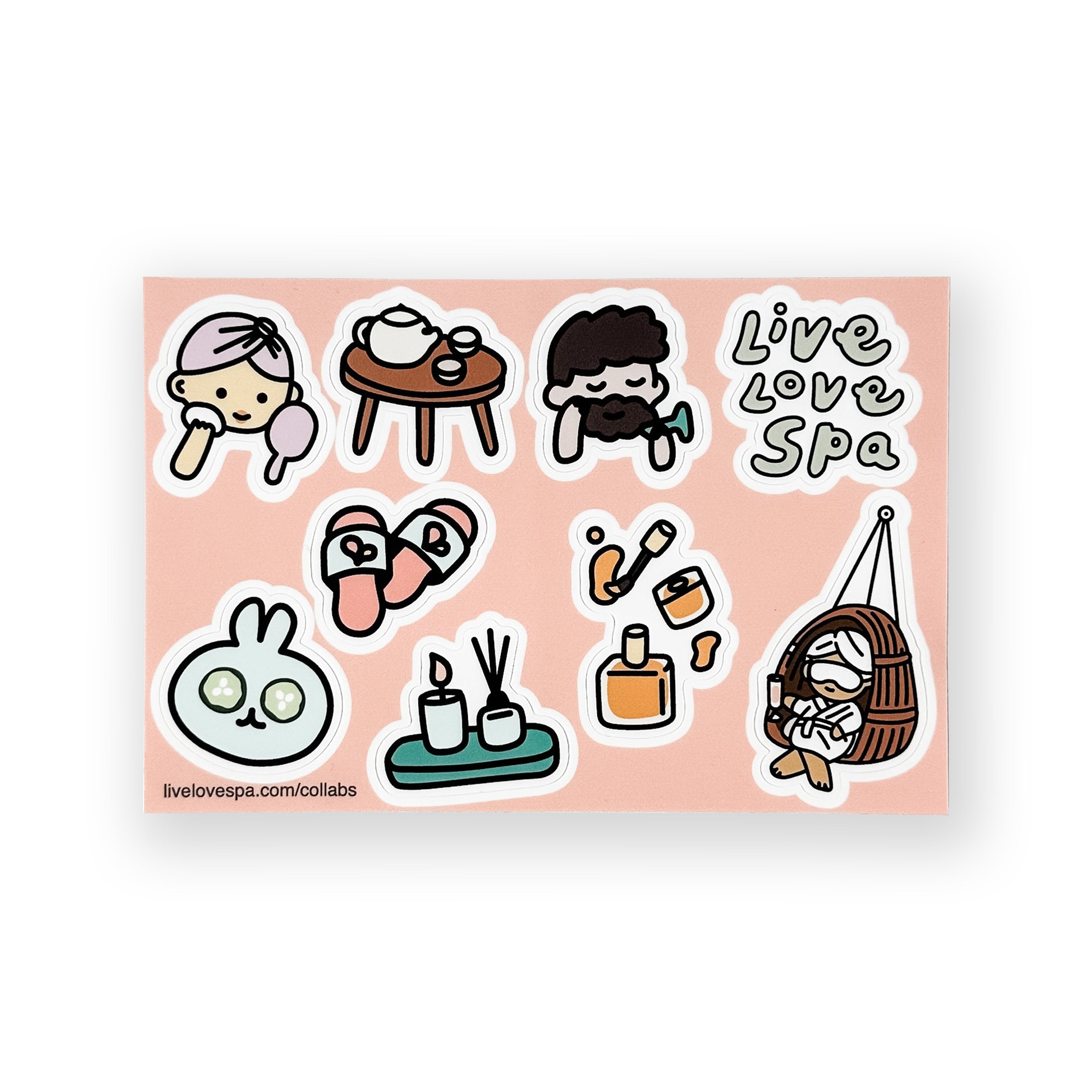 Fab Spa Life Stickers (4x6 sheet) - Limited Edition | Lucky Owl