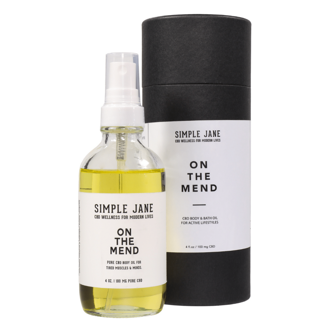 On The Mend CBD Massage Oil - 4oz | Simple Jane