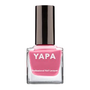 Bottle of Alison Nail Lacquer | YAPA in a vibrant pink shade with a black cap, designed for professional nail care and stylish manicures.