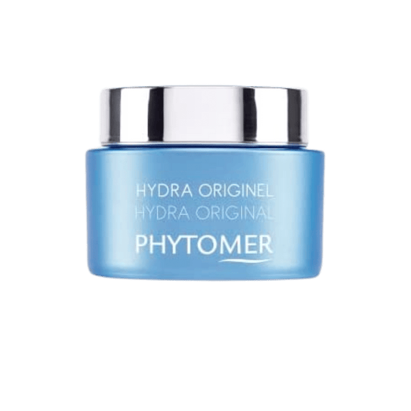 Blue jar of Hydra Original Cream | Phytomer with a shiny silver lid, designed for skincare and hydration.