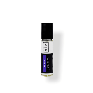 Soothe Rollerball - Abdominal Support | Essence One in a clear glass bottle with black cap, designed for wellness and body care support with a rollerball applicator.