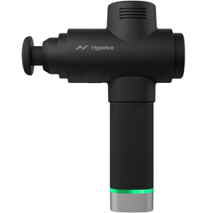 Hypervolt 2 Pro | Hyperice black percussion massage device for muscle recovery and wellness with ergonomic handle and green LED indicator light.